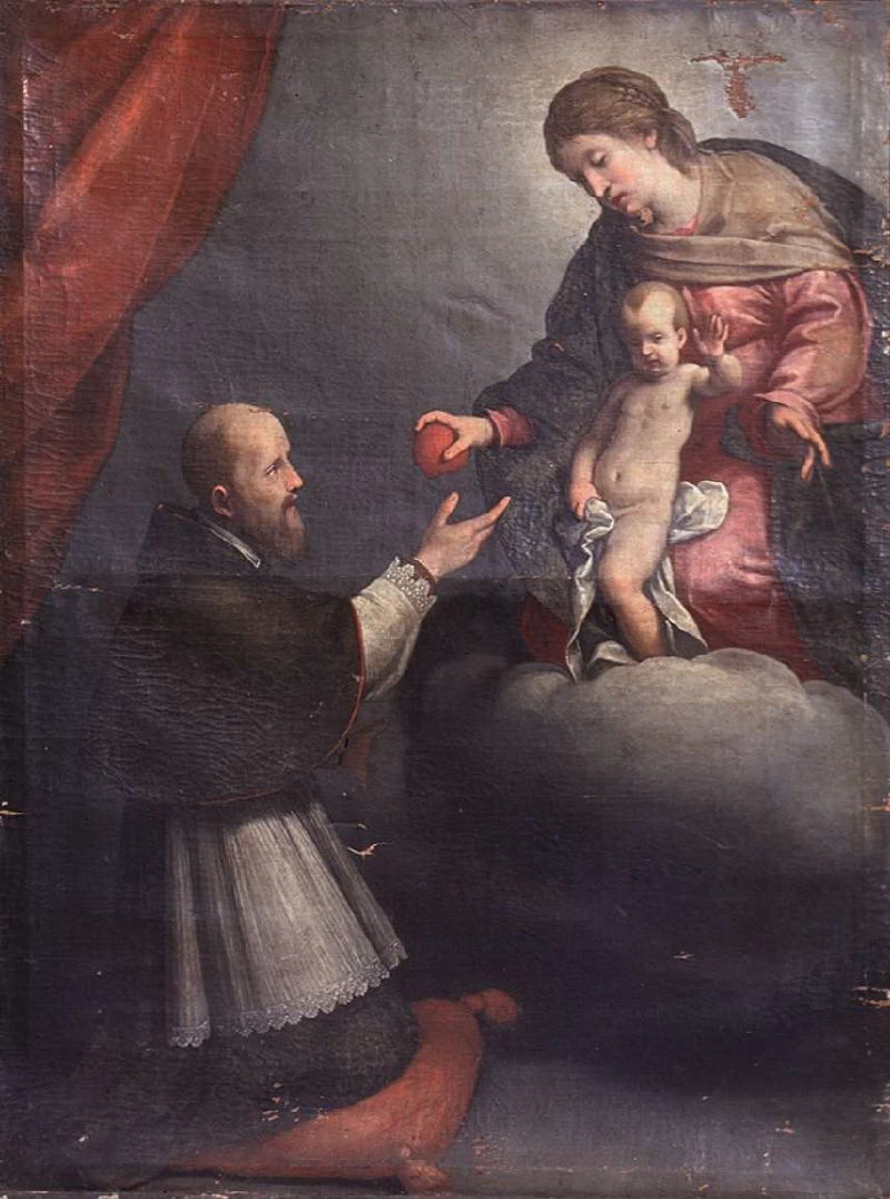 C. metà sec. XVII, Madonna con Bambino e S. Francesco